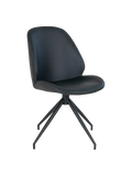 Monte Esszimmerstuhl Esszimmerstuhl Living Nordic 50x60x88 cm PU, schwarz, schwarze Beine