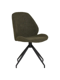 Monte Esszimmerstuhl Esszimmerstuhl Living Nordic 50x60x88 cm Bouclé, grün, schwarze Beine