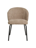 Safira Esszimmerstuhl Bouclé, beige, schwarze Beine Esszimmerstuhl Living Nordic