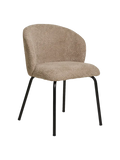 Safira Esszimmerstuhl Bouclé, beige, schwarze Beine Esszimmerstuhl Living Nordic