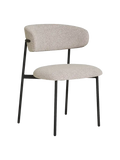 Mira Esszimmerstuhl Bouclé Esszimmerstuhl Living Nordic sand, schwarze Beine