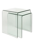 Vetro Beistelltisch Glas, 2er-Set in Transparent, Ansicht 2