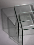 Vetro Beistelltisch Glas, 2er-Set in Transparent, Detail