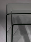 Vetro Beistelltisch Glas, 2er-Set in Transparent, Detail