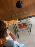 Vetro Beistelltisch Glas, 2er-Set in Transparent im Raum