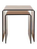 Vetro Beistelltisch Glas, 2er-Set in Braun, Ansicht 1