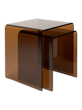 Vetro Beistelltisch Glas, 2er-Set in Braun, Ansicht 2