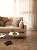 Linea Beistelltisch Glas Transparent im Raum