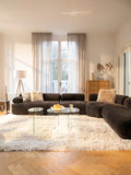 Linea Beistelltisch Glas Transparent im Raum
