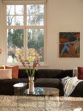 Linea Beistelltisch Glas Transparent im Raum