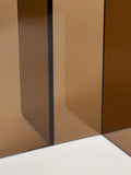 Linea Beistelltisch Glas Braun, Detailansicht