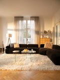 Linea Couchtisch Glas Transparent im Raum
