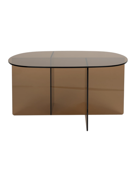 Linea Couchtisch Glas Braun