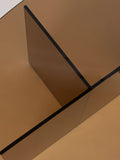 Linea Couchtisch Glas Braun, Detailansicht