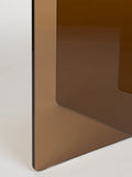 Linea Couchtisch Glas Braun, Detailansicht