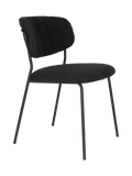 Jolien Esszimmerstuhl Bouclé, 2er-Set in Schwarz, Ansicht 1