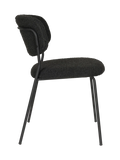 Jolien Esszimmerstuhl Bouclé, 2er-Set in Schwarz, Ansicht 3
