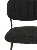 Jolien Esszimmerstuhl Bouclé, 2er-Set in Schwarz, Detail