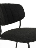 Jolien Esszimmerstuhl Bouclé, 2er-Set in Schwarz, Detail