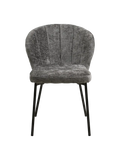 Roanne Esszimmerstuhl grau, schwarze Beine Esszimmerstuhl Living Nordic