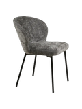 Roanne Esszimmerstuhl grau, schwarze Beine Esszimmerstuhl Living Nordic