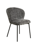 Roanne Esszimmerstuhl grau, schwarze Beine Esszimmerstuhl Living Nordic