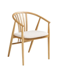 Agustin Esszimmerstuhl Esszimmerstuhl Living Nordic 57x54x78 cm Eichenholz, Stoffsitz, natur