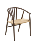 Agustin Esszimmerstuhl Esszimmerstuhl Living Nordic 57x52x78 cm Sitzfläche aus Rattangeflecht, Eiche, geräuchert