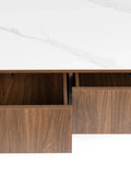 Almira Couchtisch Marmoroptik in Walnuss, Detail