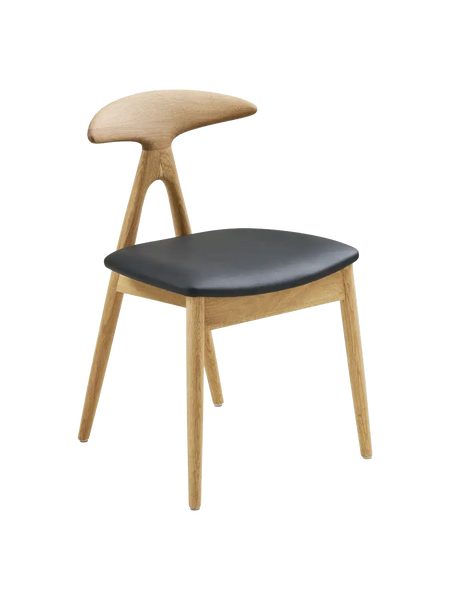 Lanuza Esszimmerstuhl Esszimmerstuhl Living Nordic Eiche/PU, natur/schwarz, natural / black