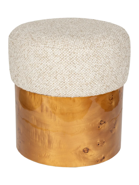 Burlin Hocker in Beige, Ansicht 1
