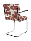 Ridge Kink Deco Symbols Armlehnstuhl, 2er-Set in Rot, Ansicht 4