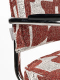 Ridge Kink Deco Symbols Armlehnstuhl, 2er-Set in Rot, Detail