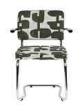 Ridge Kink Deco Symbols Armlehnstuhl, 2er-Set in Grün, Ansicht 2