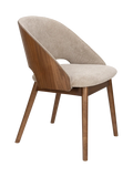 Velore Esszimmerstuhl in Walnuss/Beige, Ansicht 1