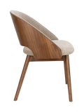 Velore Esszimmerstuhl in Walnuss/Beige, Ansicht 3