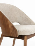 Velore Esszimmerstuhl in Walnuss/Beige, Detail
