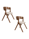 Bresso Esszimmerstuhl Walnuss/Beige, 2er-Set, Ansicht 6