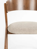 Bresso Esszimmerstuhl Walnuss/Beige, 2er-Set, Detail