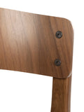 Bresso Esszimmerstuhl Walnuss/Beige, 2er-Set, Detail