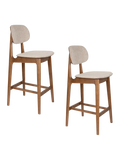 Marais Tresenhocker, 2er-Set in Walnuss/Beige, Ansicht 6