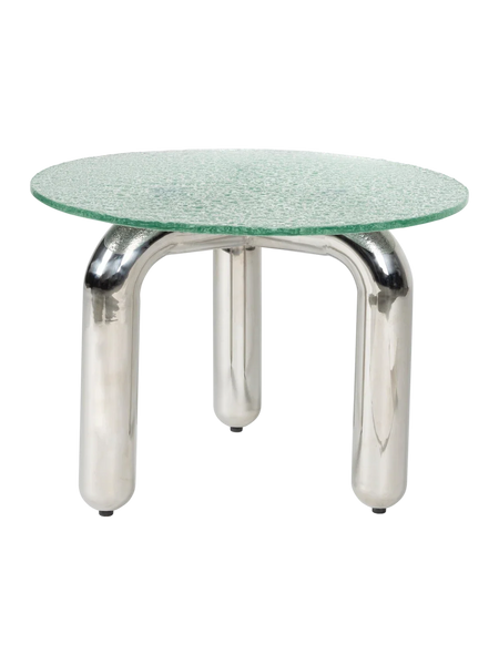 Marly Beistelltisch Glas Chrom, Ansicht 1