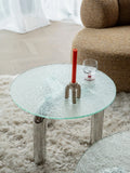 Marly Beistelltisch Glas Chrom im Raum
