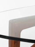 Norwin Couchtisch Glas Walnuss, Detail