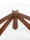 Norwin Couchtisch Glas Walnuss, Detail