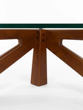 Norwin Couchtisch Glas Walnuss, Detail