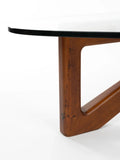 Norwin Couchtisch Glas Walnuss, Detail