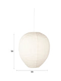 Cocoon Pendelleuchte Creme, Maßzeichnung