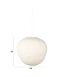 Cocoon Pendelleuchte Creme, Maßzeichnung