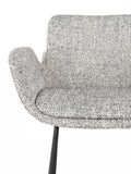 Brit Tresenhocker, 2er-Set in Grau, Detail